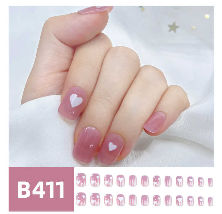 Cute Short Square-Fake Nails 