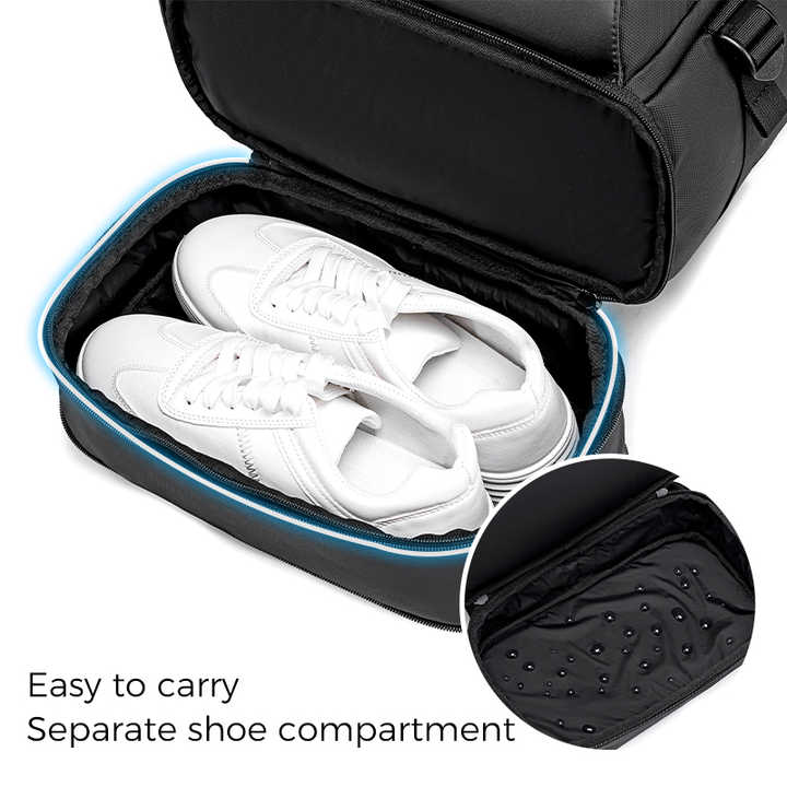 Black Men's Single Shoe Storage Bags 32L Large Capacity
