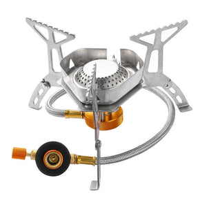 موقد غاز صغير محمول للمشي لمسافات طويلة . 3700W Portable Mini Gas Stove for Outdoor Hiking