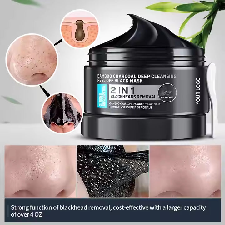 Private Label Natural Face Mud Peel off Mask Men Face 