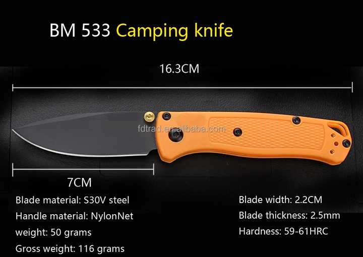 Factory BM533 Outdoor Tactical Folding Knife 