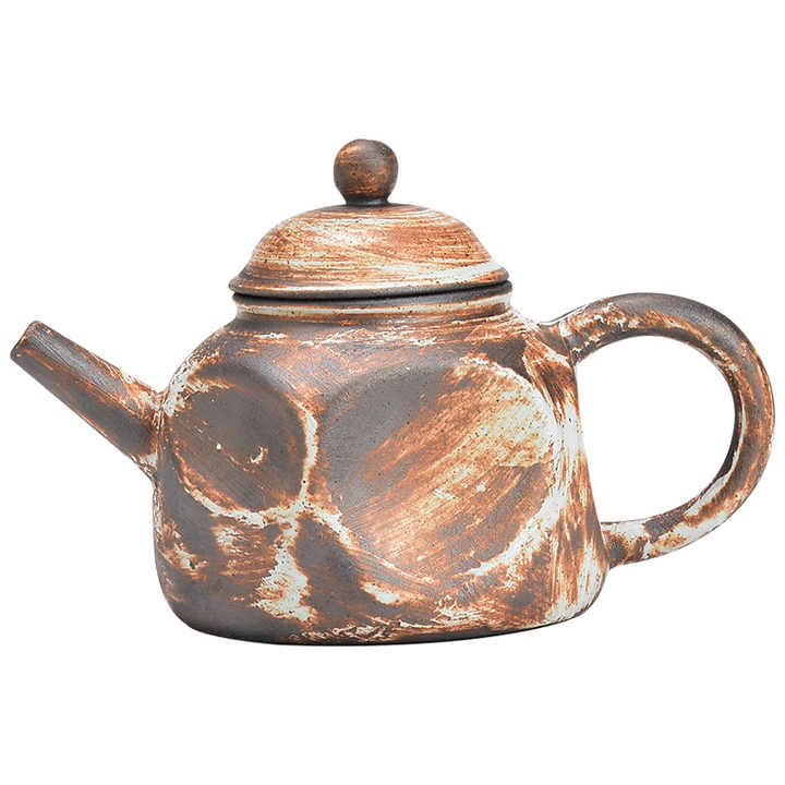 Japanese style small raw pottery teapot 