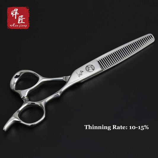 Japanese 440C Steel Professional Hair Cutting Scissors. مقص قص شعر احترافي من الفولاذ الياباني 440C، طقم تخفيف