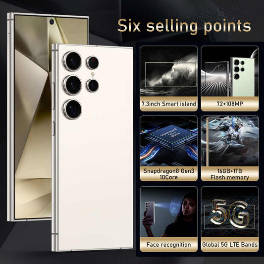 2025 New Original Gaxly Unlocked 5G S25 Ultra Telephone 16GB+1TB هاتف Gaxly S25 Ultra 5G مفتوح أصلي جديد لعام 2025، 16 جيجابايت + 1 تيرابايت، هواتف محمولة للألعاب تعمل بنظام