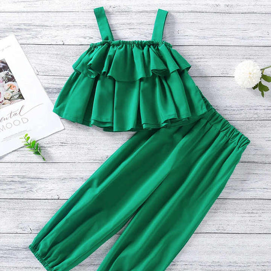 جديد وصول 2 قطعة مجموعة الفتيات تانك الأعل New Arrival 2 Piece Set Girls Tank Top Little Girls Clothing