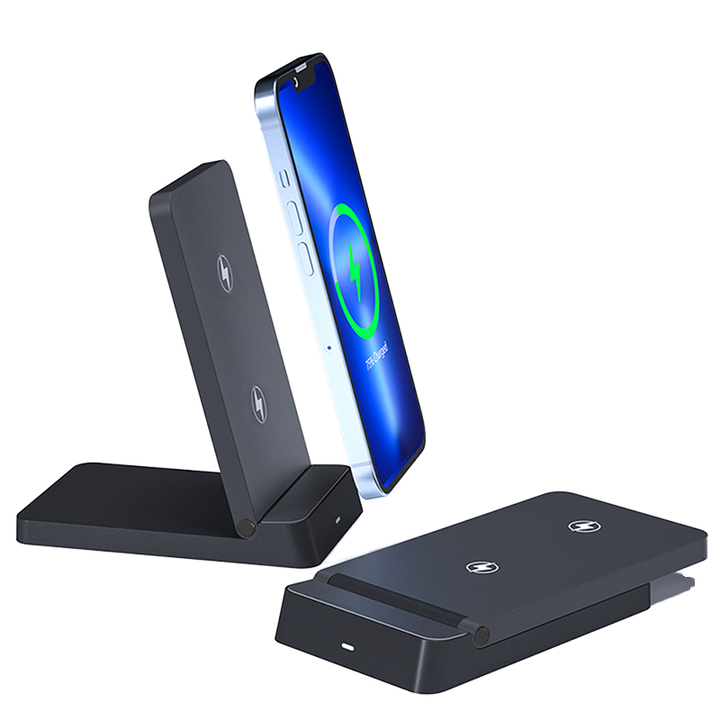 Custom Logo 15W Foldable Smart Fast Wireless Charger 