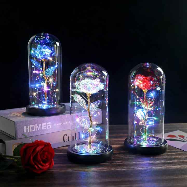 Eternal Flower Night Light with Glass Cover Sent. 