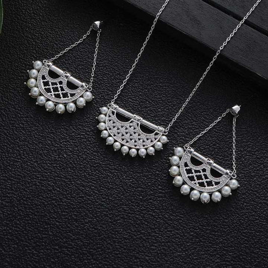 Attractive Style Islamic Jewelry Set Zircon Pearl Earrings and Necklace Fashion Jewelry Sets 