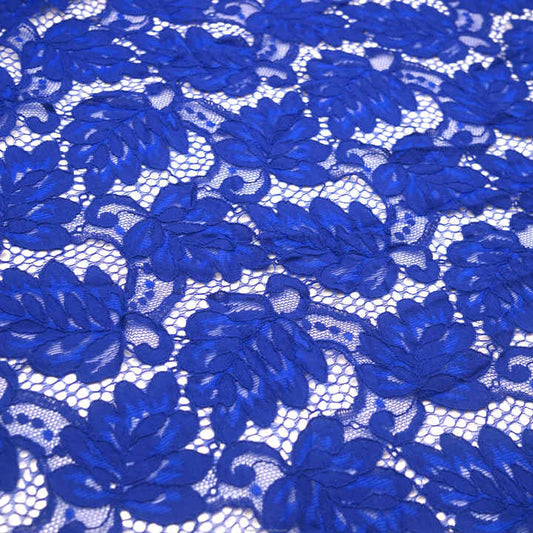 Lace Fabric for Garment قماش دانتيل قطني بنقشة أوراق الشجر