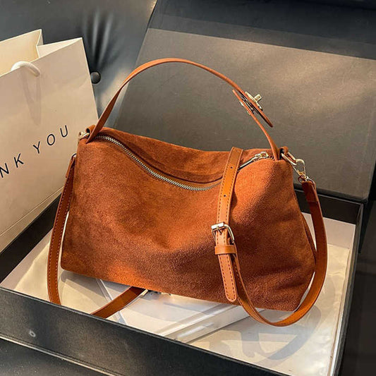 Luxury design suede women's handbag