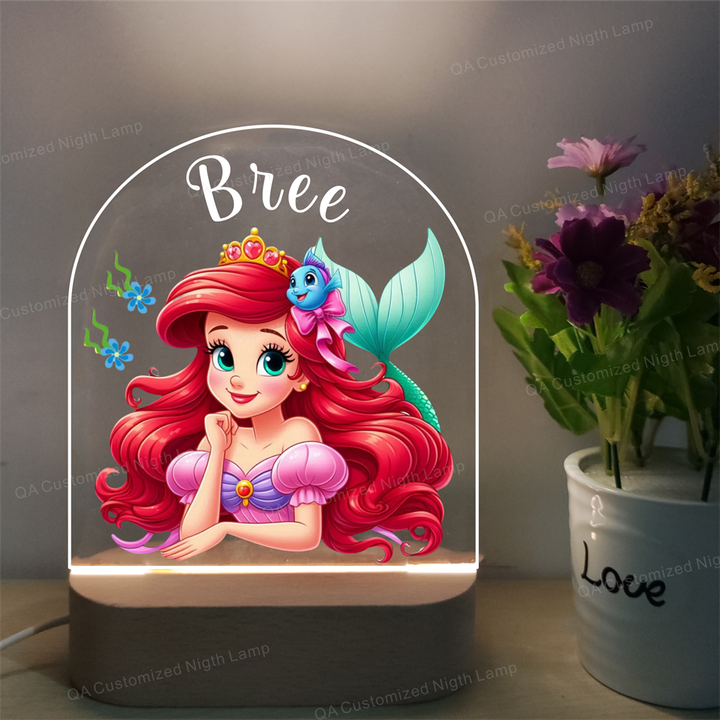 Personalized Mermaid Night Light for-مصباح ليلي