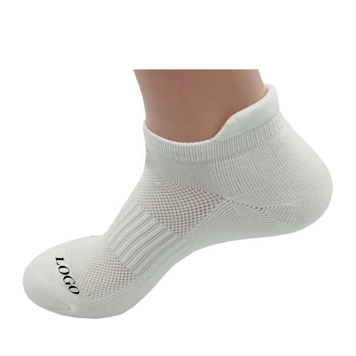 Women's Running Sports Socks with Custom Logo Low Price Ankle White Half Cushion Function Custom 