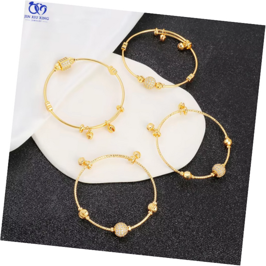 اكسسوارات أطفال سوار أطفال بحلية مطلية