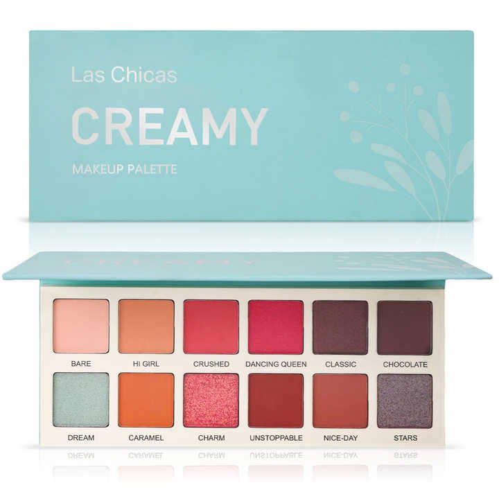 Las Chicas بسعر الجملة لوحة مكياج 12 لون لوحة ظلال عيون نباتية Las Chicas Wholesale Makeup Palette 12 Colors Vegan Eyeshadow Palette