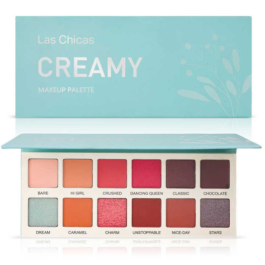 Las Chicas بسعر الجملة لوحة مكياج 12 لون لوحة ظلال عيون نباتية Las Chicas Wholesale Makeup Palette 12 Colors Vegan Eyeshadow Palette