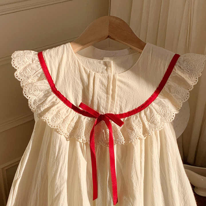 Round Neck Princess Forest Girl Clothes-فستان كوري للأطفا