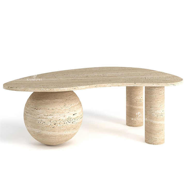 Travertine center table 