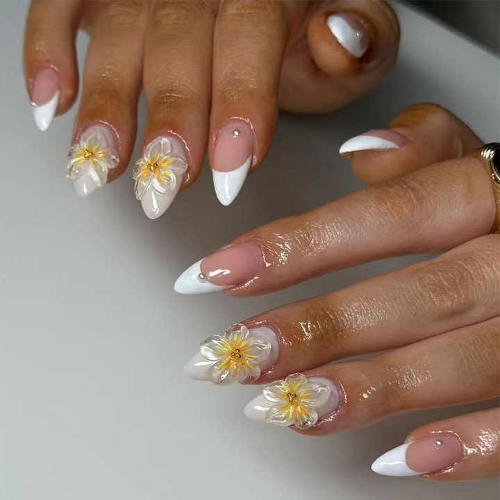Popular 3D Bow French False Nails 