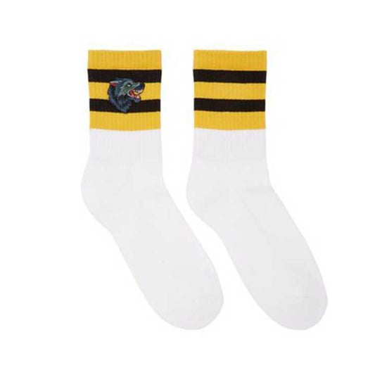 KT3-B619 Children's 100% Cotton White School Boy Socks for Kids 