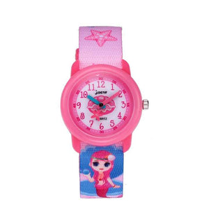 Waterproof 3D Cartoon Mermaid Quartz -ساعة كوارتز حورية البحر الكرتونية