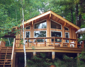 نافذة كبيرة الجاهزة منزل خشبي -  Big Window Prefab Wooden House