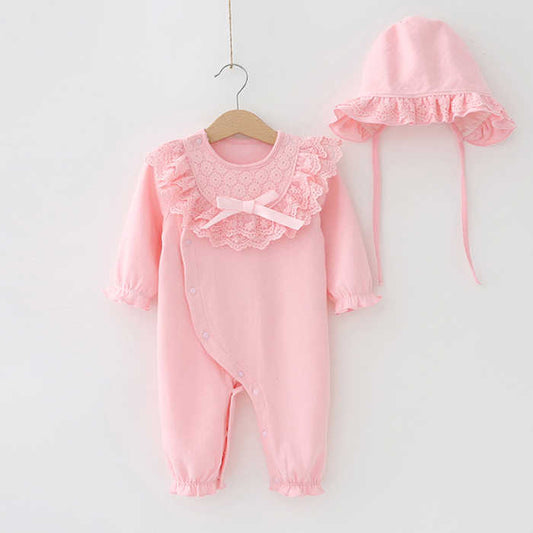 ملابس أطفال رومبير من الدانتيل للأميرة - Spring Autumn Bulk Infant Rompers