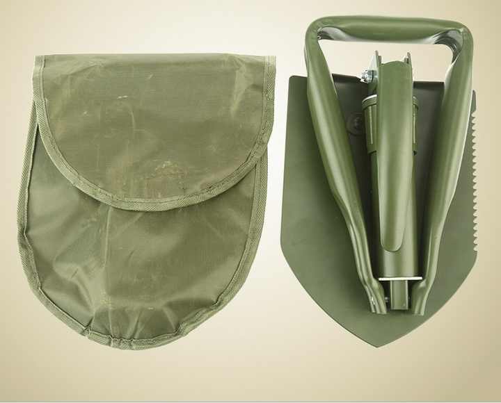 مجرفة صغيرة متعددة الوظائف قابلة للطي . Mini Multifunctional Folding Camping Shovel Survival