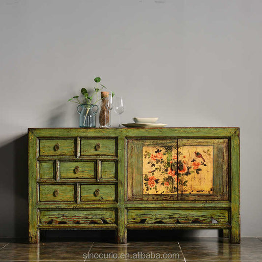 Vintage Antique Furniture Oriental Buffet 