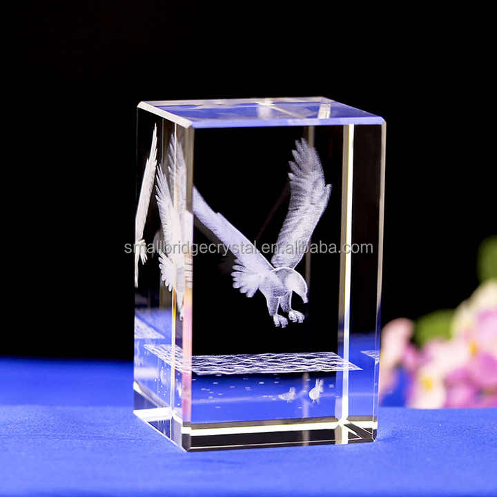 High Quality 3D Crystal Eagle Glass 