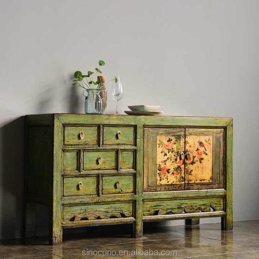 بوفيه شرقي من الأثاث العتيق ,Vintage Antique Furniture Oriental Buffet