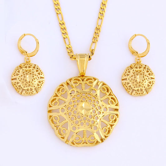اقراط وقلادة نسائي , Women's earrings and necklace