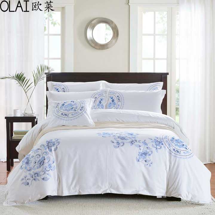 Popular single bed linen sets hotel linen bed cover 