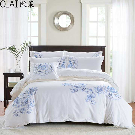 Popular single bed linen sets hotel linen bed cover 