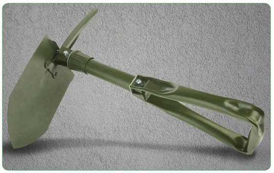 مجرفة صغيرة متعددة الوظائف قابلة للطي . Mini Multifunctional Folding Camping Shovel Survival