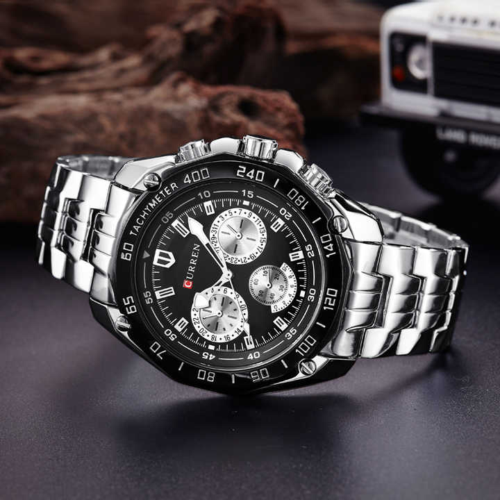 ساعة CURREN 8077 للرجال بحركة كوارتز فاخرة  . CURREN 8077 Men's Luxury Quartz Watch