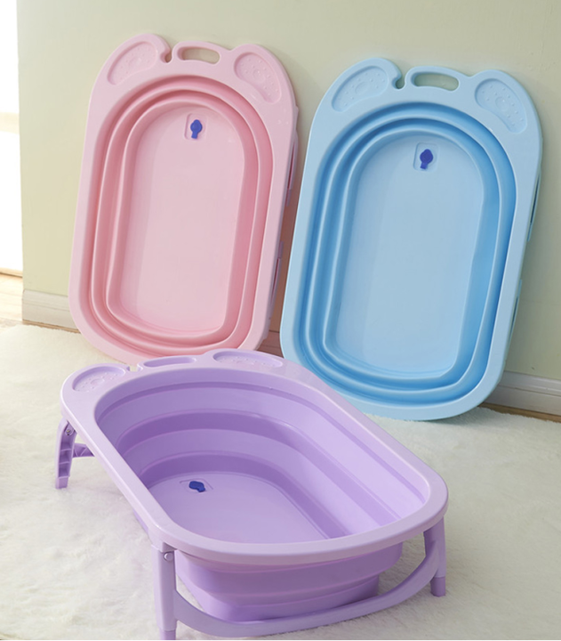 Baby Products Other Baby Supplies Foldable Shower Bath Tub Anti-slip Bathtubs for Kids 