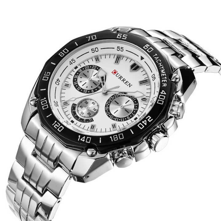 ساعة CURREN 8077 للرجال بحركة كوارتز فاخرة  . CURREN 8077 Men's Luxury Quartz Watch