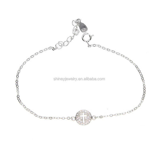 Children's accessories, girls' silver bracelet 