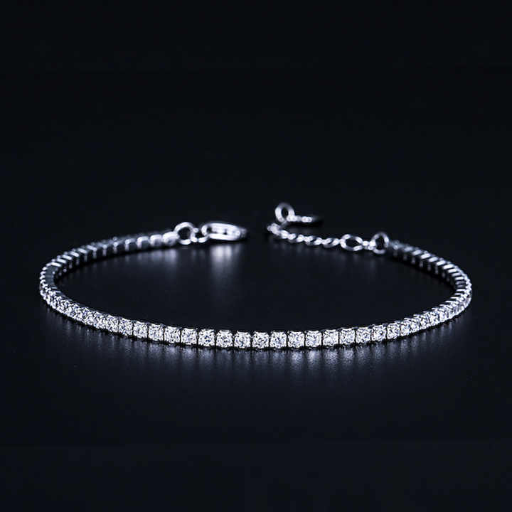 silver tennis bracelet 