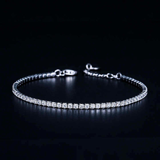 silver tennis bracelet 