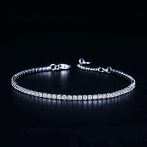 silver tennis bracelet 