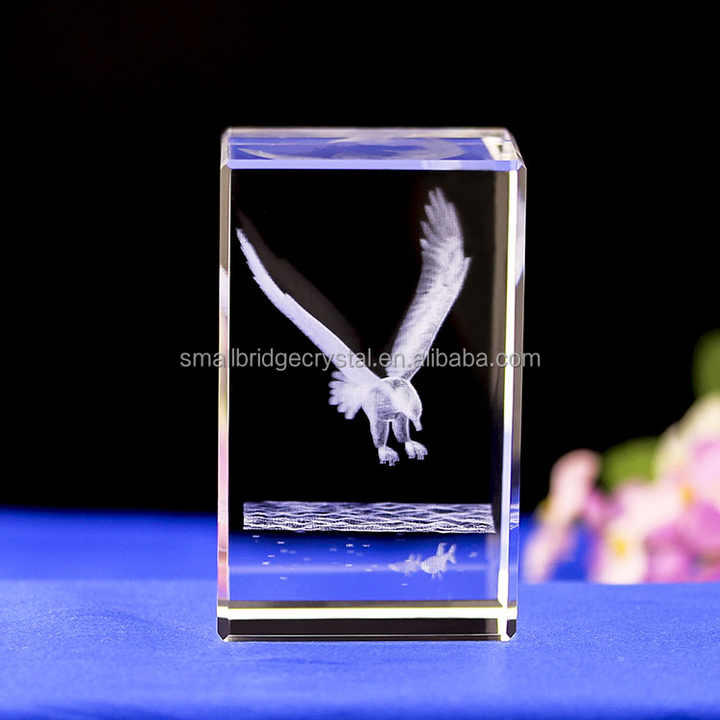 High Quality 3D Crystal Eagle Glass 