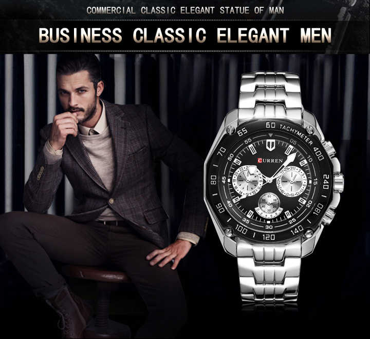 ساعة CURREN 8077 للرجال الأكثر مبيعًا، ساعة . CURREN 8077 Men's Best Selling