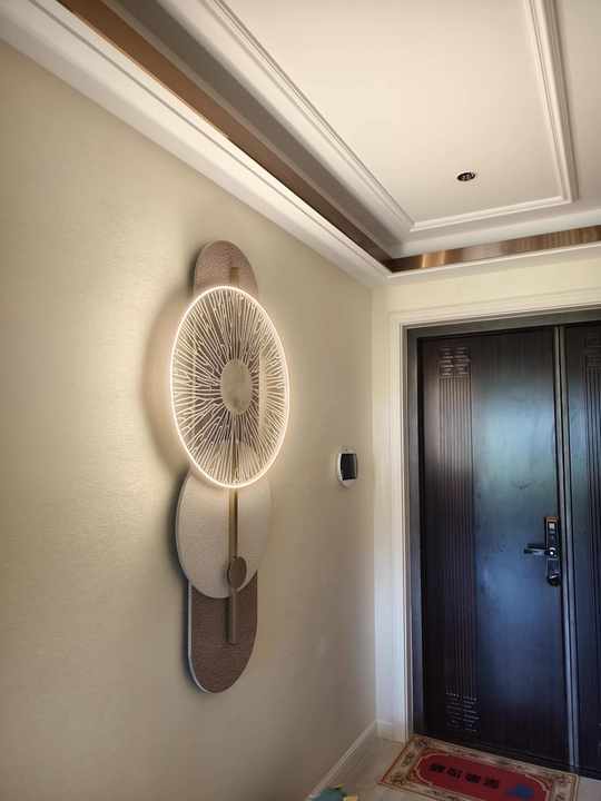 لوحة ضوء LED معدنية ثلاثية الأبعاد ، جدارية ذهبية   3   D Metal LED Light Panel, Luxury Gold Still Life Mural,