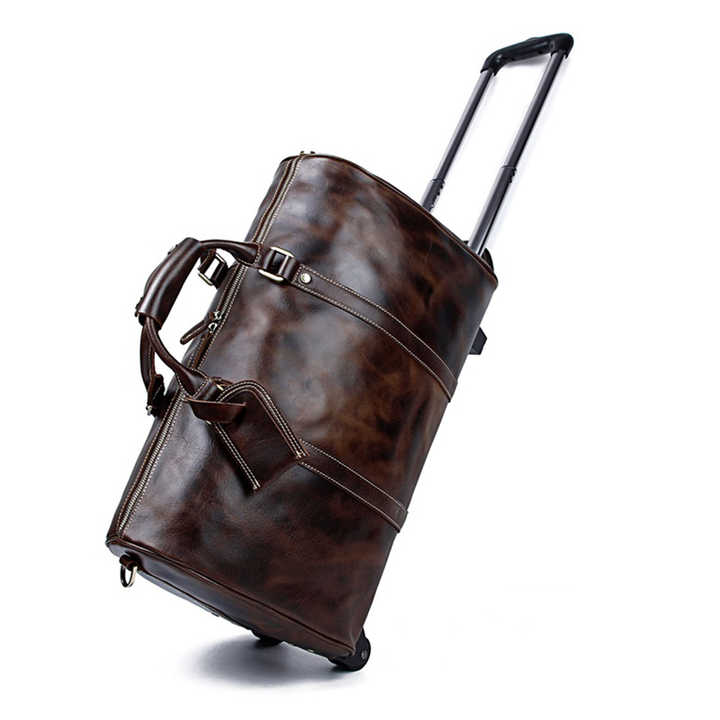 Leather travel bag 