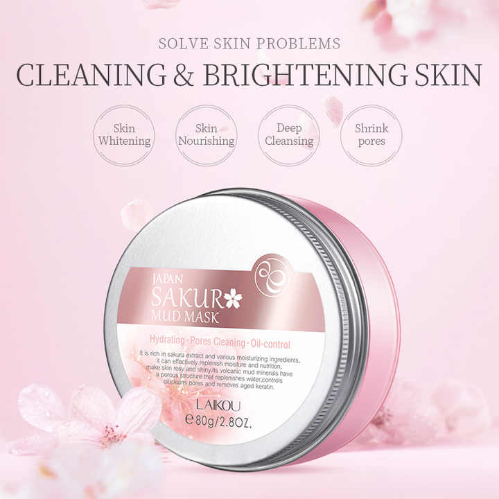 Mask Cherry 80g Cleansing Mud Mask to Refine قناع الطين ساكورا بالكرز