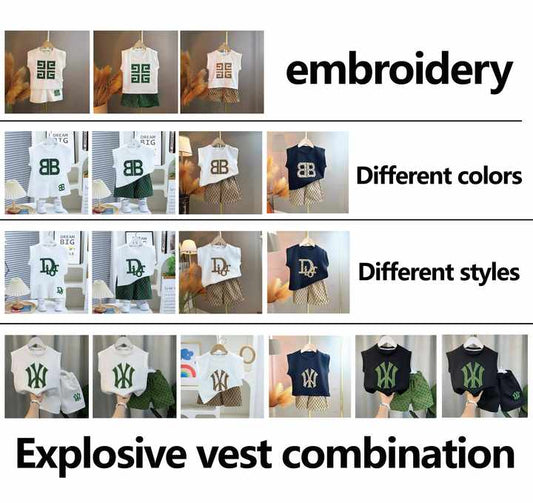 Boys' summer sportswear, short T-shirt and shorts 