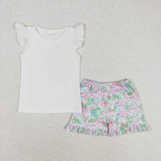 Clothing Kids Newborn Girl Outfits-  طقم مكون من قطعتين للأطفال حديثي الولادة