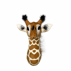 Realistic Giraffe Animal Head for Kids Room Wall Decor, Stuffed Animal Toy 
