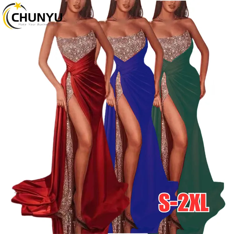 Women's long sequin dress 